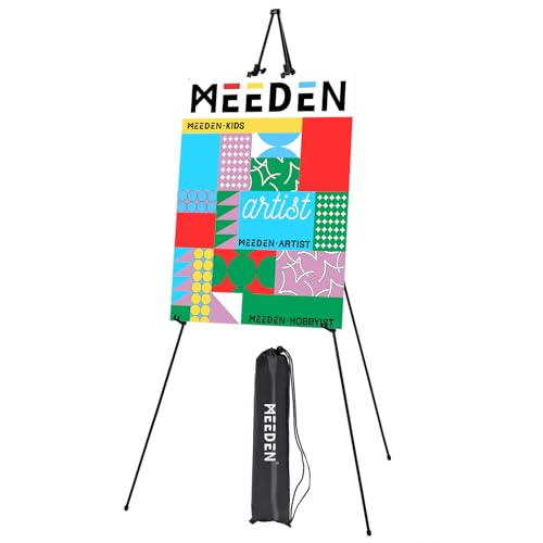 MEEDEN Metal Display Easel Stand 63": Art Tripod Easel with Carry Bag | 1 Pack Portable Foldable Instant - Sign Stand for Wedding, Painting Canvas, Presentations, Posters - size: 1-PACK