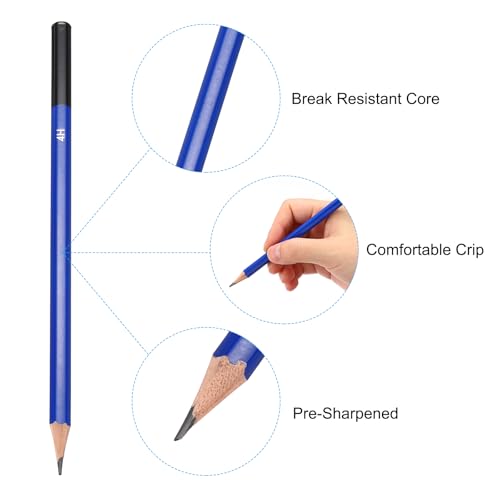 PATIKIL 4H Drawing Pencils for Sketching, 6PCS Sketch Pencils for Drawing Art Pencils Graphite Wood Pre-sharpened for Drawing Sketching Artists, 4H Pencils - size: 1 Count (Pack of 1), style: 4H