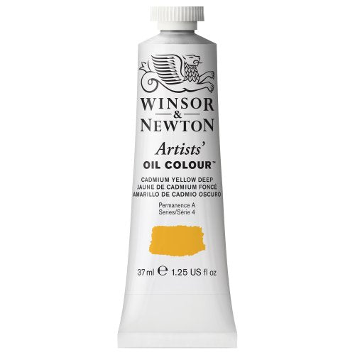 Winsor & Newton Artists' Oil Paint, 37ml Tube, Cadmium Yellow Deep - color: Cadmium Yellow Deep, style: 1.25-oz Tube
