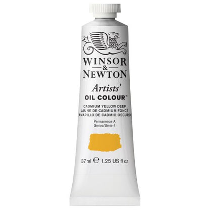 Winsor & Newton Artists' Oil Color, 37ml (1.25 oz) Tube, Cadmium Yellow Deep - color: Cadmium Yellow Deep, style: 1.25-oz Tube