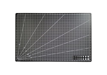 New A3 Double Side Craft Cutting Mat Cutting Board Sewing Pad Artist Carving Tools Handmade Crafts DIY Props (Black) - color: Black