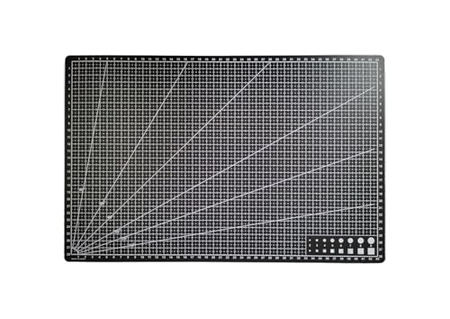 New A3 Double Side Craft Cutting Mat Cutting Board Sewing Pad Artist Carving Tools Handmade Crafts DIY Props (Black) - color: Black