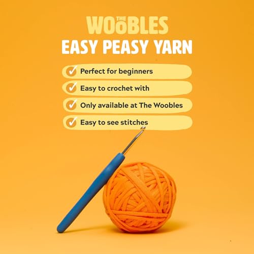 The Woobles Crochet Kit for Beginners (Fred the Dinosaur) | As seen on Shark Tank, Kit includes: Easy Peasy Yarn, pre-started piece, hook, safety eyes, stuffing, video tutorials - color: Fred The Dinosaur