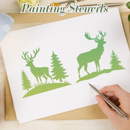 Forest Animal Stencils for Crafts Reusable 25Pcs Stencils(5.8X5.8 inch) - color: Animal 4