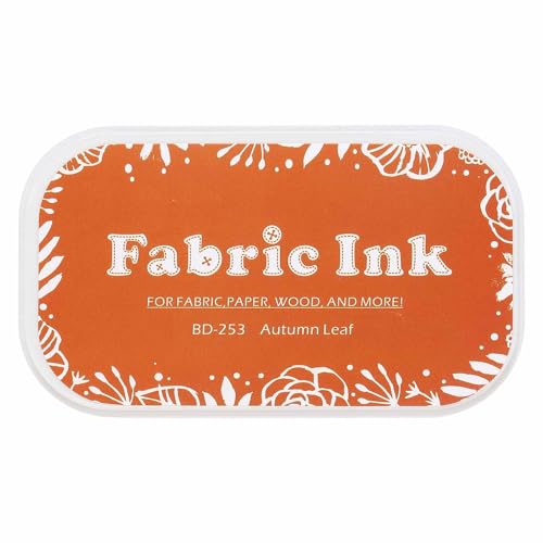 MECCANIXITY Ink Pads for Stamps, 3.7x2.2 Inch Fabric Ink Pad for Cloth, Wood, Paper, Fingerprint, DIY Card Making, Fallen Leaves - color: Fallen Leaves