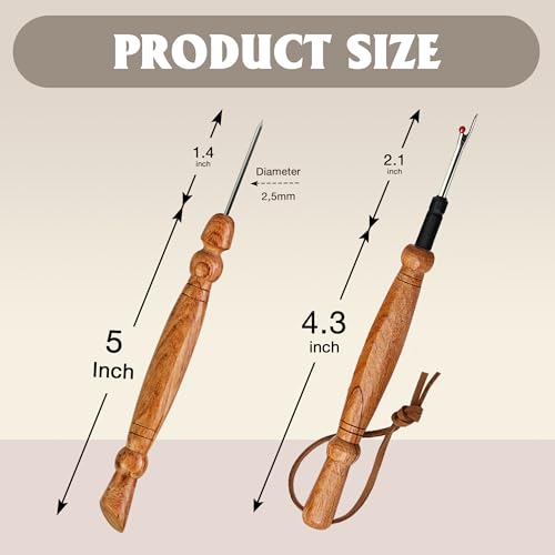 Savina Seam Rippers & Stiletto for Sewing/Quilting, Thread Ripping Tool, Presser - Precision Placement Tool for Getting Seams to Lay Correctly - Wooden Sewing Quilting Tools Set - color: Stiletto + Seam Ripper