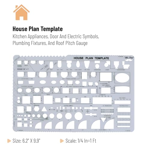 Mr. Pen- House Plan, 3 pcs, Interior Design and Furniture Templates - color: Clear, size: 3 pcs