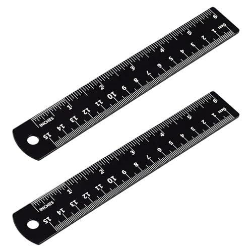 2 Pack Architectural Scale Ruler Metal Ruler 6 Inch