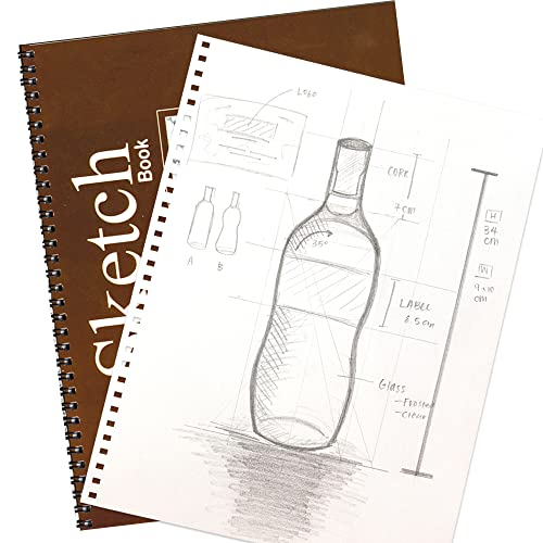 BAZIC Products Sketch Book, Side Bound, 8.5 x 11 in, 30 Sheets, 2-Pack - color: 30 Sheets - 8.5"x11", size: 2-Pack