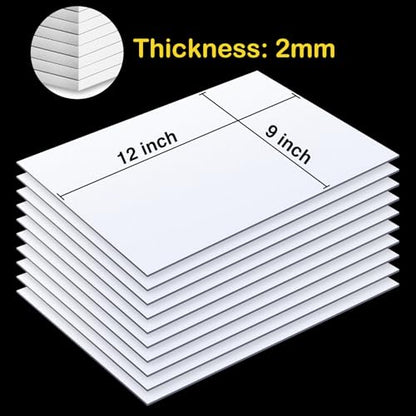 MEARCOOH Self Adhesive Foam Sheets, White 9x12 Inch 2mm Sticky Eva Foam Paper for Crafts Cardmaking Photo Frames Classroom Scrapbooking Christmas Crafts (White 10 Sheets) (Pack of 3) - color: White Self-adhesive, size: 9X12in-2mm (Pack of 3)