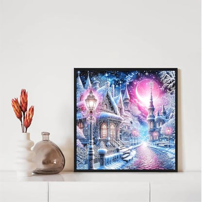 DIY Snow Landscape Diamond Art Kits for Adults, 5D Diamond Painting Kits - color: QY153