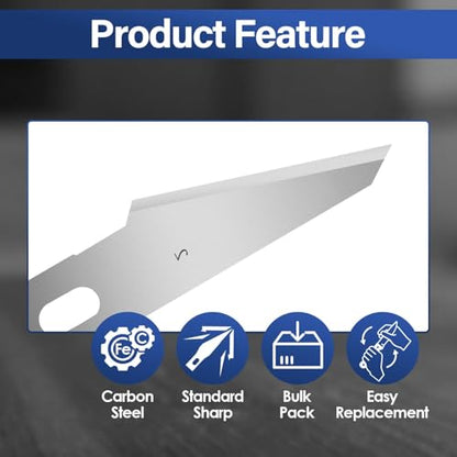 120 Pack Hobby Knife Blades, #2 High Carbon Steel Replacement Blades for Craft & Art, Standard Sharpness Craft Knife Refills for Paper, Fabric & Thin Plastic - style: #2