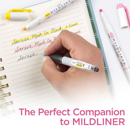 Zebra Pen Notetaking Set, MILDLINER, CLiCKART & SARASA, Assorted, 12-Pack | Includes 6 MILDLINER Highlighters, 5 CLiCKART Felt Tip Pens & 1 SARASA MarkOn Pen, Ideal for Bible Study & Note-Taking (12012 - style: Journaling and Planning Set