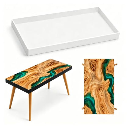 23in Epoxy Resin Mold Large Silicone Molds for Resin Reusable Tray | Rectangular Silicone Resin Casting Mold for River Tables, Coffee Tables and Cutting Boards, Ideal for DIY Craft & Home Decor