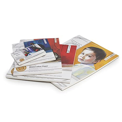 100% Cotton Watercolor Paper Block 140 lb - 9x12 in Cold Pressed 20 Sheets | Professional Grade Water Color Paper, Acid-Free Archival, Dual Texture Surfaces, Warp-Free Block Binding, Gouache & Wet-Media - size: 9"x12" Arch A