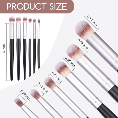 Drybrush Set - Premium Art Paintbrush Set for Miniatures,6 Different Sizes | Ultra-Soft Vegan Fibers,Banner Painting Supplies,Ideal for Detailing - style: 6P Black