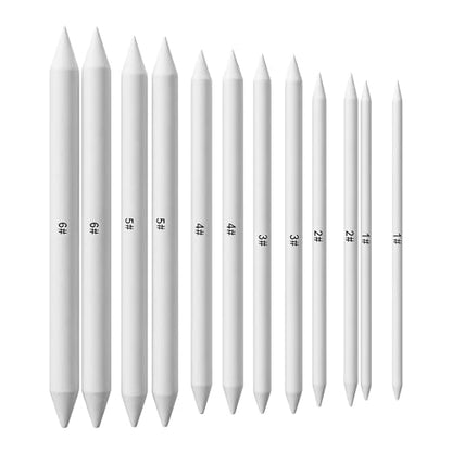 6 Pack Blending Stumps and Tortillions for Drawing, Sketch Paper Smudge Sticks, Assorted Size Blending Tools for Student Sketching, Shading, Charcoal and Pencil Art