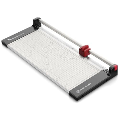 Firbon 15 Inch Rotary Paper Trimmer with Replaceable Blade | Heavy Duty 10-Sheet Capacity | Up to 15" Cutting | Cut Cardstock, Photo & Scrapbooking Crafts | Office, School & Home Use - size: 15-Inch