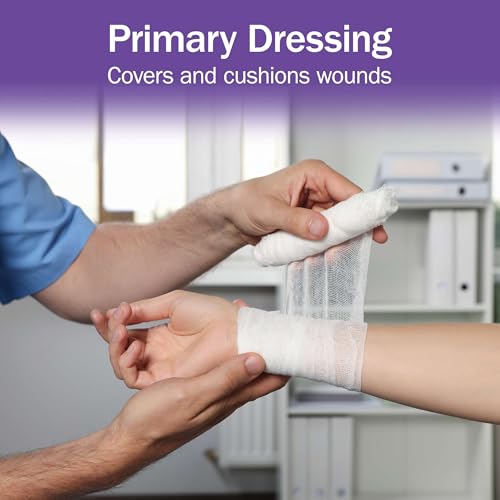 4.5" Sterile Gauze Rolls - 1 Gauze Bandage for Covering and Cushioning Wounds - 4.5" x 4.1 Yards Long - 3 Ply Medical Roll - Good for Primary and Secondary Dressings - size: 1 Count