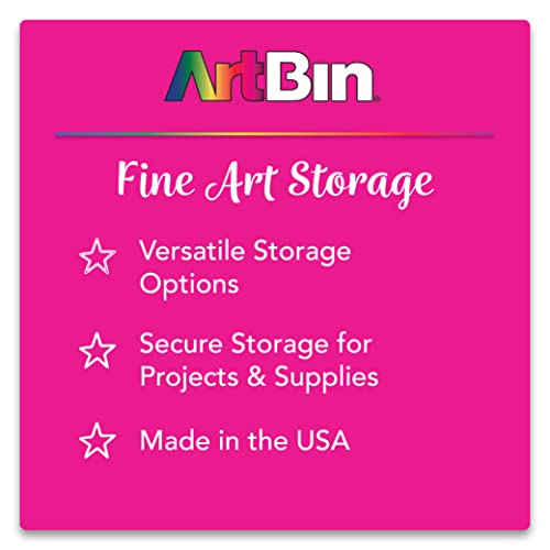 ArtBin 6902SB Tote Folio XL Artist Portfolio, Extra Large Fine Art & Sketchpad Organizer with Carrying Strap, [1] Portable Poly Canvas Bag, Black