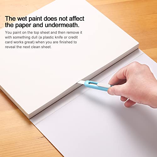 ArtBeek Watercolor Paper Block,9" x 12" Watercolor Block 32 Sheets 100% Cotton Rough 140lb/300GSM - size: 9X12 Rough