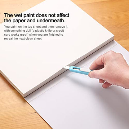 ArtBeek Watercolor Paper Block,9" x 12" Watercolor Block 32 Sheets 100% Cotton Rough 140lb/300GSM - size: 9X12 Rough