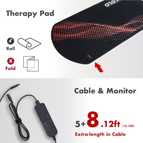 ALLOLO Red Light Therapy for Body, 3 in 1 LEDs Red Light Therapy Belt with Timer Remote Control, 660nm 850nm Infrared Light Therapy Pad for Body Waist Shoulder Knee, 32.7" x 15.7" Large Area - size: 32.7"*15.7"