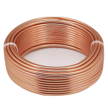 Aluminum Craft Wire, 3mm×11m Bendable Metal Wire for Jewelry Making, Sculpting, Floral Making, Wreath Making, Crafting, Wire Wrapping, Christmas Ornaments (Copper) - color: Copper