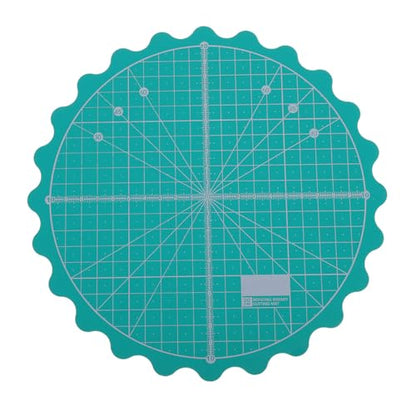 VOSAREA Rotating Cutting Mat Self-Healing Round Rotary Cutting Mat for Sewing Quilting Fabric Craft Projects Smooth Spinning Surface 9.05 Inch