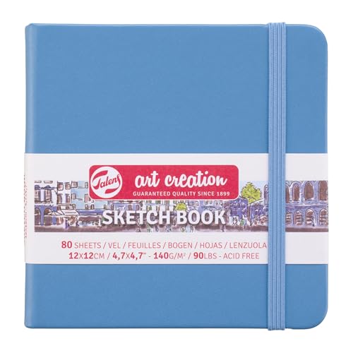 Talens Art Creation Sketchbook, Lake Blue, 80 Sheets, 4.7 x 4.7 in - color: lakeblue, size: 12×12cm