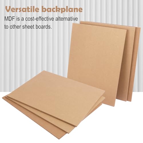 15 Pack 11" x 13.8" MDF Board, 1/4” Thick Versatile and Durable MDF Wood Chipboard Sheets for DIY Projects, Crafts, Painting, Engraving and More by GNIEMCKIN