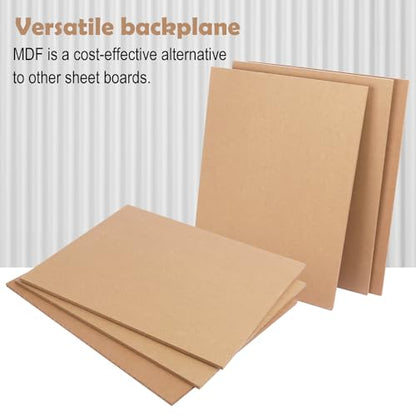 15 Pack 11" x 13.8" MDF Board, 1/4” Thick Versatile and Durable MDF Wood Chipboard Sheets for DIY Projects, Crafts, Painting, Engraving and More by GNIEMCKIN