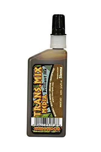 Koh-I-Noor Translucent Mix Media Pigment-Based Drawing Ink, 0.75 Oz. Bottle, Raw Sienna (9065F.SIE)