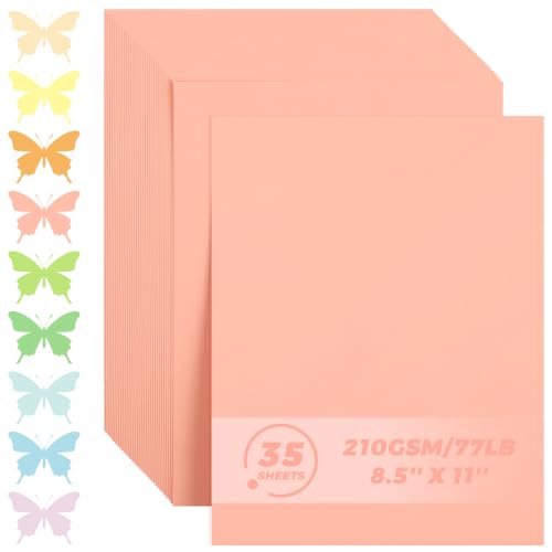 35 Sheets Blush Pink Cardstock - 8.5'' x 11'' 77lb/210gsm - color: Blush Pink