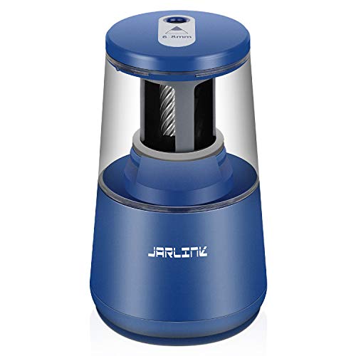 JARLINK Electric Pencil Sharpener, Heavy Duty Helical Blade, Auto Stop - color: Blue