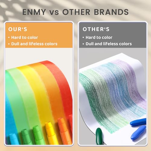 ENMY 48 Colors Gel Crayons, Twistable Non-Toxic Crayons Set, Washable Jumbo Crayons for Kids, DIY Craft Project, Art Supplies & Gifts - color: 48 Colors