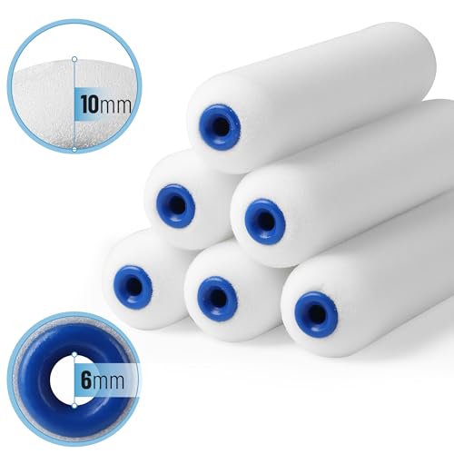 Bates- Paint Roller Kit, 9 pcs, 6-Inch Foam Paint Roller Tray, Paint Roller Set, Paint Kit for House Painting, Paint Rollers, High Density Foam Roller Paint, Small Paint Roller Kit, 6 Inch Foam Roller