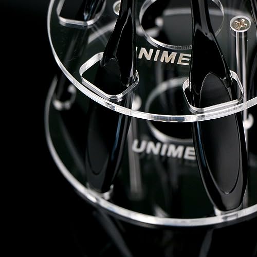 UNIMEIX 6 Pack Blending Brush for Card Making Crafting Ink Blender Brushes Set Tool Paper Background Brush Drawing - color: Brown, size: 6 Pack Brush with round holder