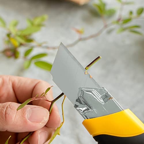 Box Cutter Retractable 25MM Long Utility Knife With 20pcs Blades Refills | Heavy Duty Exacto Knife Razor Knife Utility, Snap Off Blades Box Cutter with Rubber Grip for Cardboard, Boxes, DIY Crafts - size: 20 Blades + 1 Knife