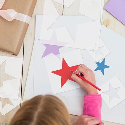 Star Stencil, 8 Pcs Different Size Star Stencils, Stars Template Stencil, Large Stencil for Spray Painting, Painting Template for Fabric Walls Arts Paper