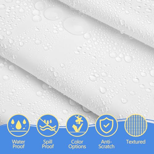 8-Pack White Disposable Plastic Tablecloths Round 84 Inch Diameter - Heavy Duty Waterproof Party Table Covers for Weddings, Banquets & Events - color: Fa2 - White, size: 8 PACK | Round | 84 Inch