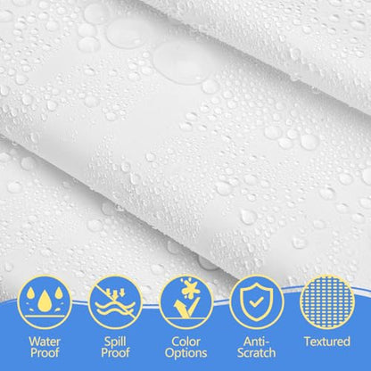 8-Pack White Disposable Plastic Tablecloths Round 84 Inch Diameter - Heavy Duty Waterproof Party Table Covers for Weddings, Banquets & Events - color: Fa2 - White, size: 8 PACK | Round | 84 Inch