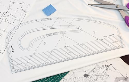 Liquidraw Pattern Maker & Grading Ruler Set | Imperial & Metric Sewing Tools for Pattern Cutting, Marking & Drafting | Clear Acrylic Quilting & Dressmaking Rulers for Fashion Design & Tailoring - style: Pattern Maker & Grading Ruler Set
