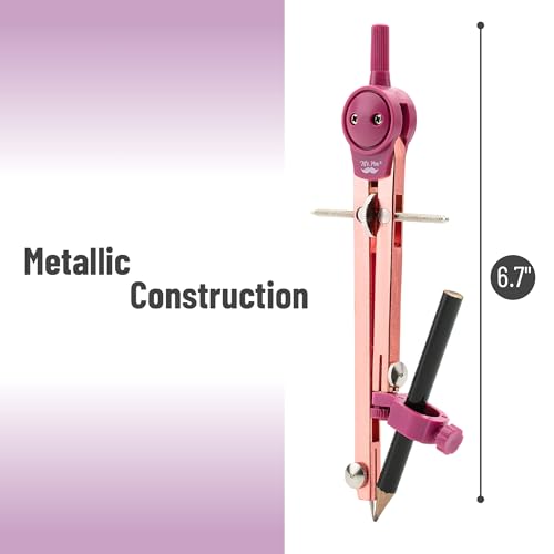 Mr. Pen- Metal Geometry Compass, Center-Wheel Design - color: Rose Gold