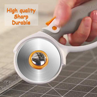 SOMOLUX 60mm Rotary Blades Compatible with Fiskars 60mm Rotary Cutter Perfect for Sewing Arts Crafts, Sharp, and Durable 5 Pack (Round hole 10mm) - color: 5pcs 60mm for Fiskars