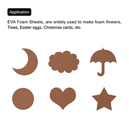 MECCANIXITY EVA Foam Sheets Brown 19.7 Inch x 17.7 Inch 0.8mm Thick Crafts Foam Sheets for Costumes, Arts and Crafts Projects Pack of 5 - color: Brown, size: 19.7 x 17.7 x 0.03 in