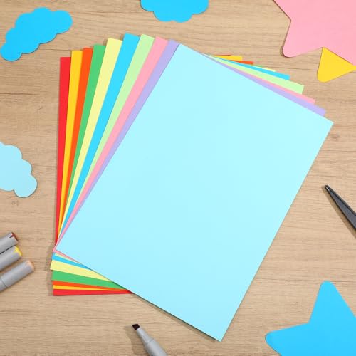 Pastel Cardstock 150 Sheets 8.3 x 11.7 Inch Colored Cardstock Printer Paper | 230gsm/85lb, 10 Assorted Colors, Construction Card Stock Paper, for Scrapbook, DIY Craft, Print CardMaking, Office School