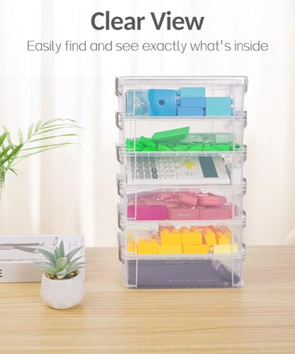 Sooez 12 Pack Extra Large Pencil Box, Plastic Pencil Case Crayon Box - color: Black, size: Large (Pack of 2)
