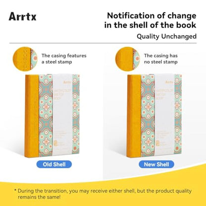 Arrtx Watercolor Journal, 5.35x3.86 Hot Press | 140LB/300GSM, 100% Cotton, Hardcover, 20 Sheets. Ideal Travel Notebook for Artists, Adults, and Students - size: 5.35x3.86''