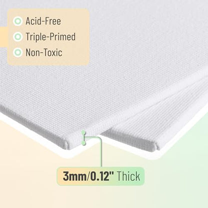 Mr. Pen- Canvas Panels, 2 Pack, 11x14 Inches | Triple Primed for Oil & Acrylic Paints, Canvas Boards for Painting, Painting, Blank Canvas for Painting, 3mm Thickness - size: 11x14 Inches, 2 Pack